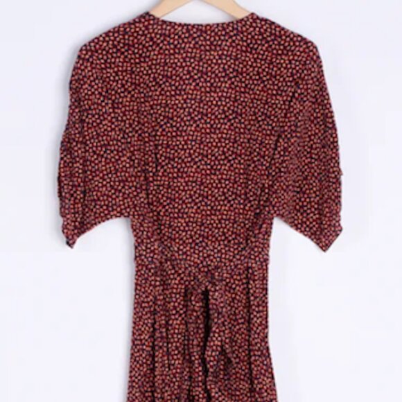 Ba&sh Giani wrap dress Marine size 3 (US 8) - Picture 2 of 4